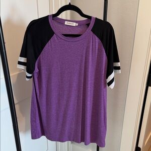 Purple and Black Raglan T-Shirt